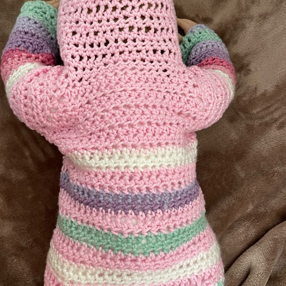 Handmade Crochet Baby Girl Sweater - Picture 12 of 12